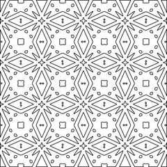 Geometric vector pattern with Black and white colors. abstract ornament for wallpapers and backgrounds.