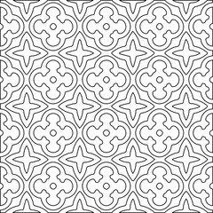 Geometric vector pattern with Black and white colors. abstract ornament for wallpapers and backgrounds.