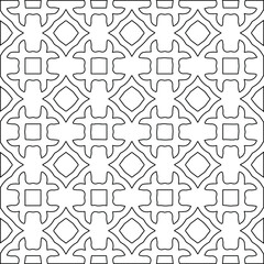 Geometric vector pattern with Black and white colors. abstract ornament for wallpapers and backgrounds.