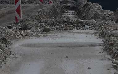a concrete road for transportation