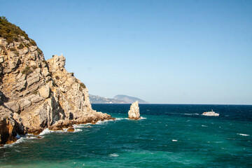 yacht on the sea