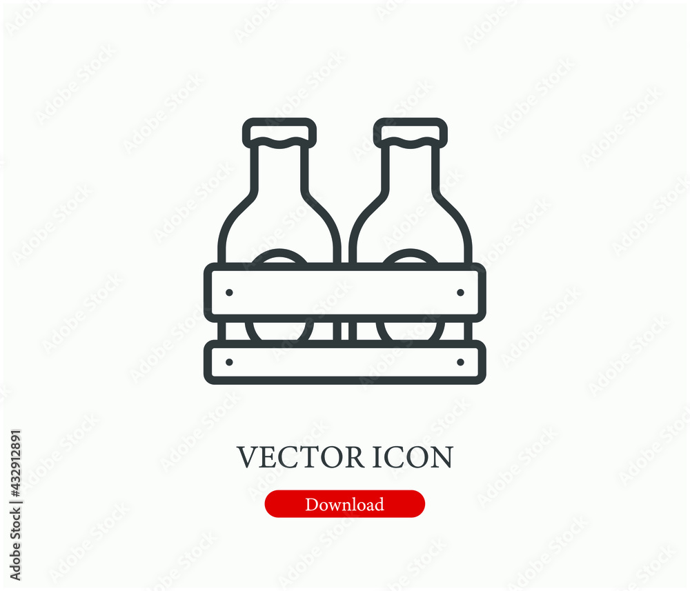 Poster beer vector icon. editable stroke. linear style sign for use on web design and mobile apps, logo. sy