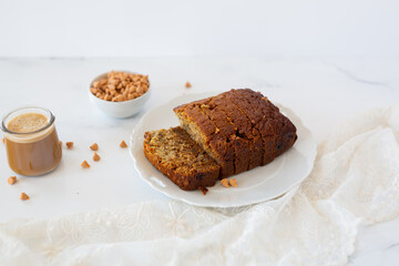 Sliced Banana Bread Loaf