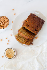 Sliced Banana Bread Loaf