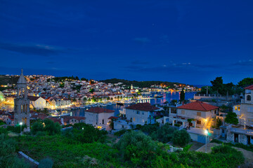 Fototapeta na wymiar Sonnenuntergang auf der Trauminsel Hvar, Kroatien