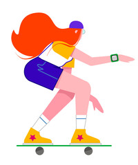 girl on a skateboard © Diana