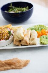 Tamales with Spanish Rice