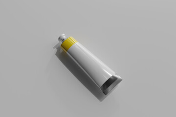 Isolated Paint Tube 3D Rendering