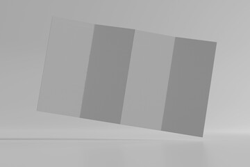 Isolated Cosmetic DL Size Four-Fold Brochure 3D Rendering