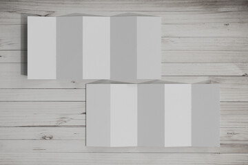 Isolated Cosmetic DL Size Five-Fold Brochure 3D Rendering