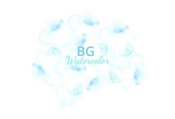 a delicate watercolor blue cloud isolated on a white background