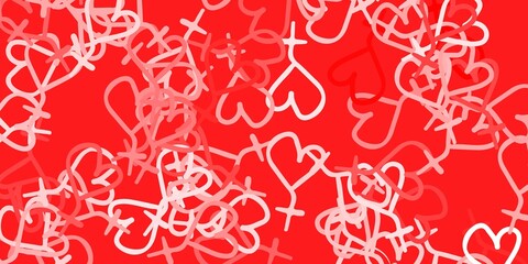 Light Red vector background with woman symbols.