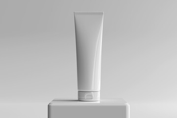 Isolated Cosmetic Cream Tube 3D Rendering