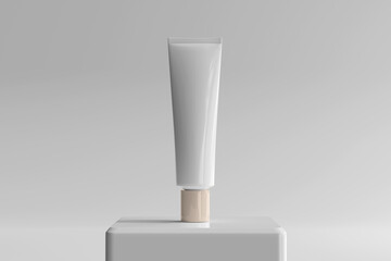 Isolated Cosmetic Cream Tube 3D Rendering