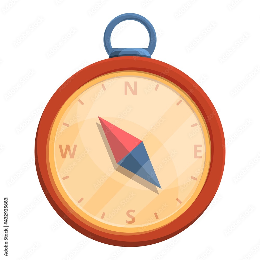 Poster safari compass navigation icon. cartoon of safari compass navigation vector icon for web design isol