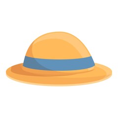 Safari sun hat icon. Cartoon of Safari sun hat vector icon for web design isolated on white background