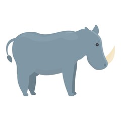 Safari rhinoceros icon. Cartoon of Safari rhinoceros vector icon for web design isolated on white background