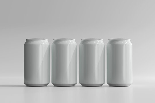 330ml Medium Size Soda or Beer Can 3D Rendering