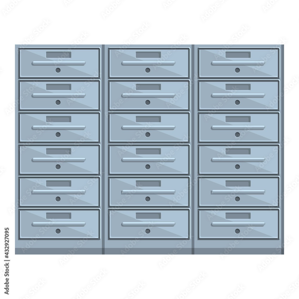 Poster deposit room button icon. cartoon of deposit room button vector icon for web design isolated on whit