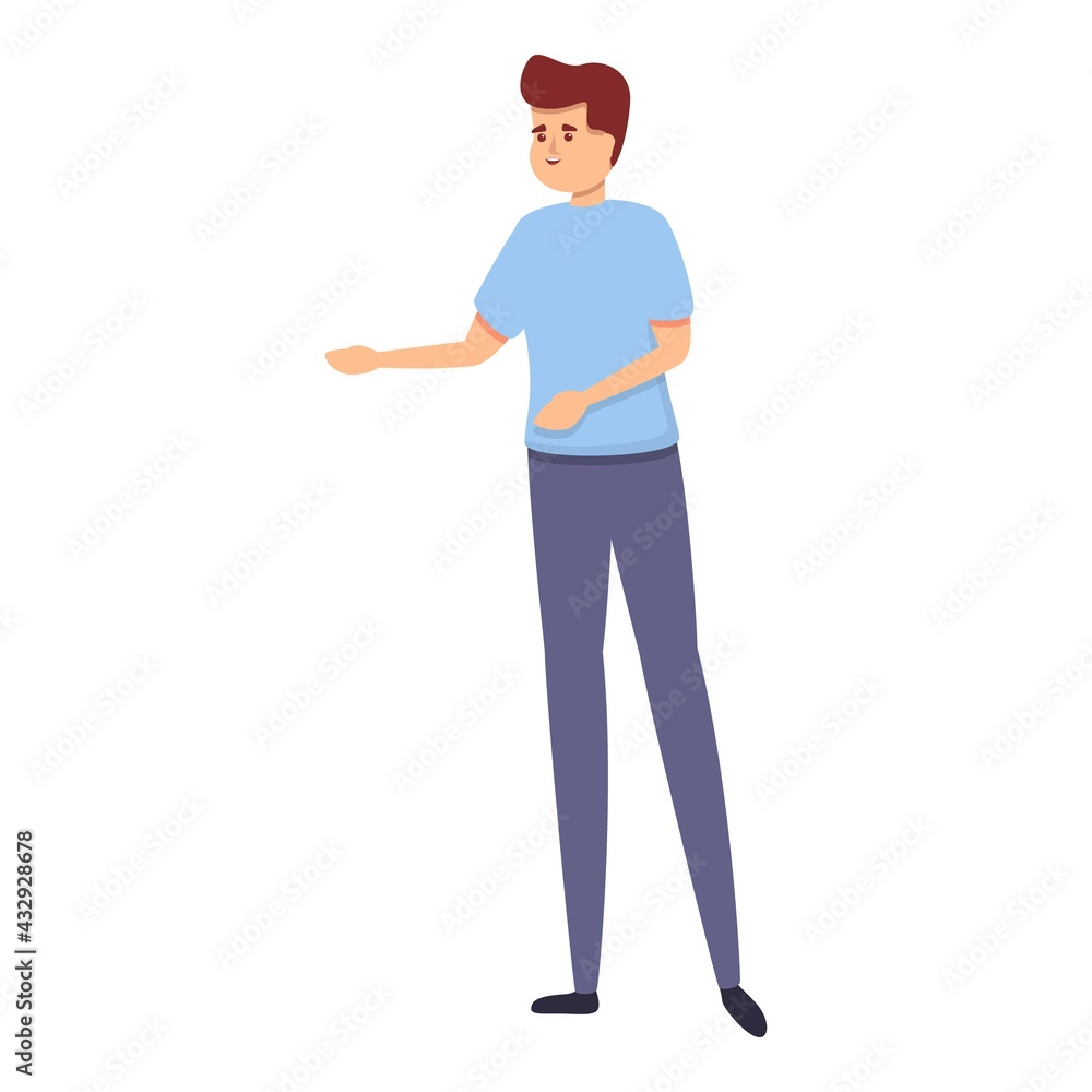Poster student brainstorming icon. cartoon of student brainstorming vector icon for web design isolated on 