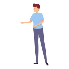 Student brainstorming icon. Cartoon of Student brainstorming vector icon for web design isolated on white background