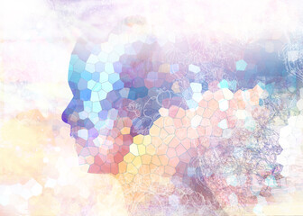 abstract watercolor background, abstraction, texture, grunge, art, wallpaper, stained glass,...