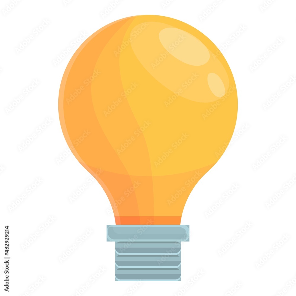 Poster lightbulb icon. cartoon of lightbulb vector icon for web design isolated on white background