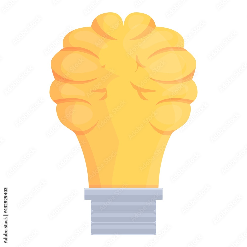 Poster smart lightbulb solution icon. cartoon of smart lightbulb solution vector icon for web design isolat