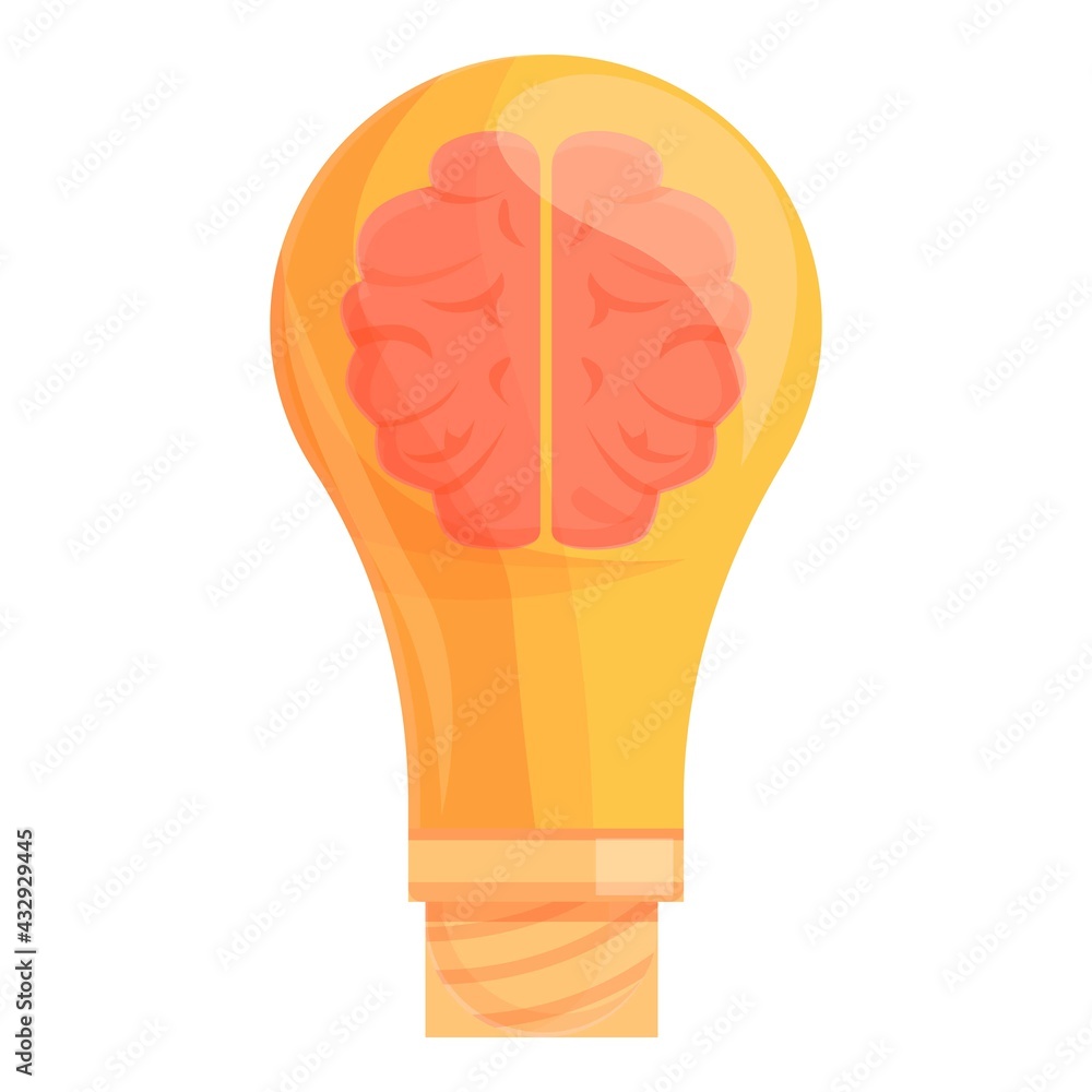 Poster smart lightbulb development icon. cartoon of smart lightbulb development vector icon for web design 