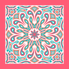 contemporary ethnic asian floral scarf pattern