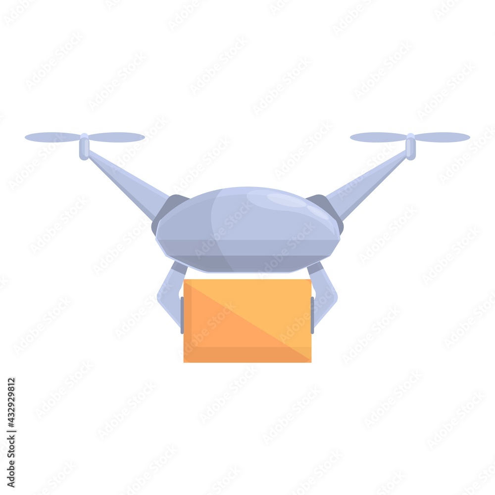Poster drone technology robot icon. cartoon of drone technology robot vector icon for web design isolated o