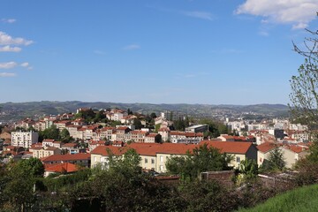 Vue d'ensemble de Saint Etienne depuis le quartier de la Cotonne, ville de Saint Etienne, département de la Loire, France