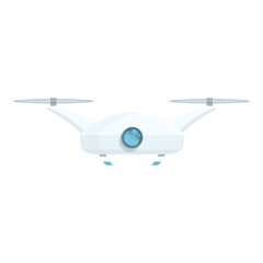 Drone technology hover icon. Cartoon of Drone technology hover vector icon for web design isolated on white background