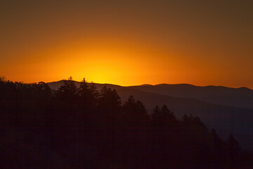 Sunrise in the mountains