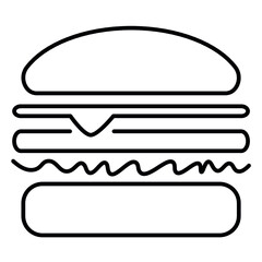 Cheeseburger icon. Food sign icon. Vector illustration.