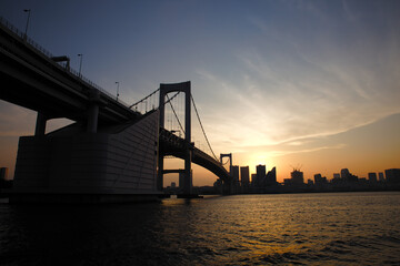 Fototapeta na wymiar Rainbow Bridge - Tokyo