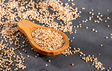 Popped amaranth, gluten free high protein cereal - Amaranthus