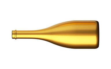 Fototapeta premium Golden bottle of champagne