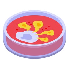 Biology petri dish icon. Isometric of Biology petri dish vector icon for web design isolated on white background