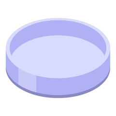 Steel petri dish icon. Isometric of Steel petri dish vector icon for web design isolated on white background