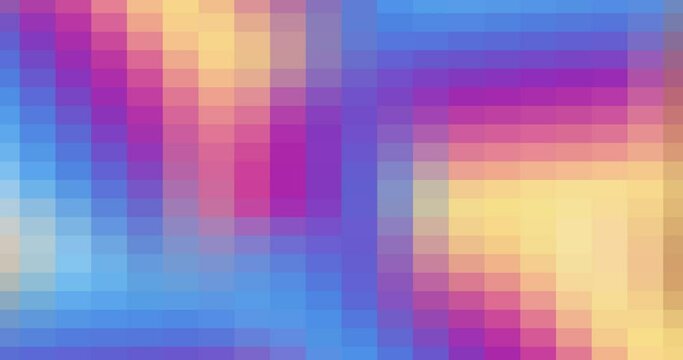 mosaic background, Colorful pixelated gradient animation	