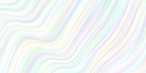 Fototapeta premium Light Green vector backdrop with bent lines.