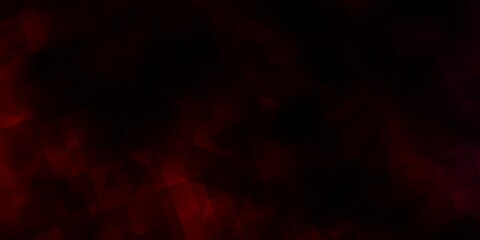 Fototapeta premium Dark Red vector background with triangles.