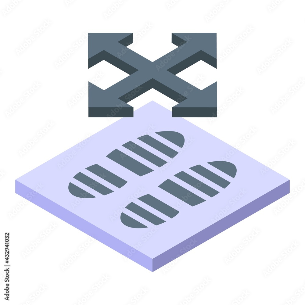 Poster direction keep distance icon. isometric of direction keep distance vector icon for web design isolat