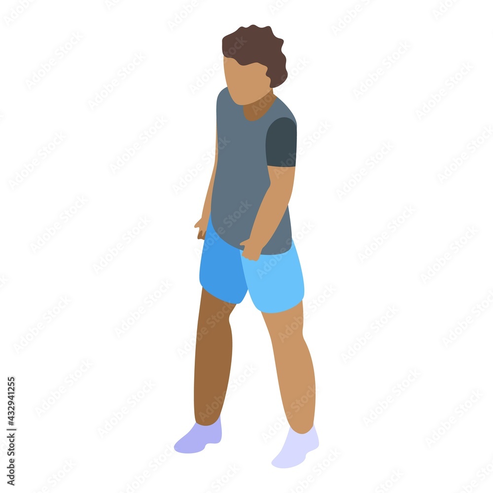 Poster child keep distance icon. isometric of child keep distance vector icon for web design isolated on wh