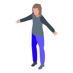 Kid keep distance icon. Isometric of Kid keep distance vector icon for web design isolated on white background