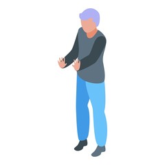 Stop keep distance icon. Isometric of Stop keep distance vector icon for web design isolated on white background