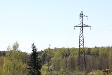 high voltage power lines	