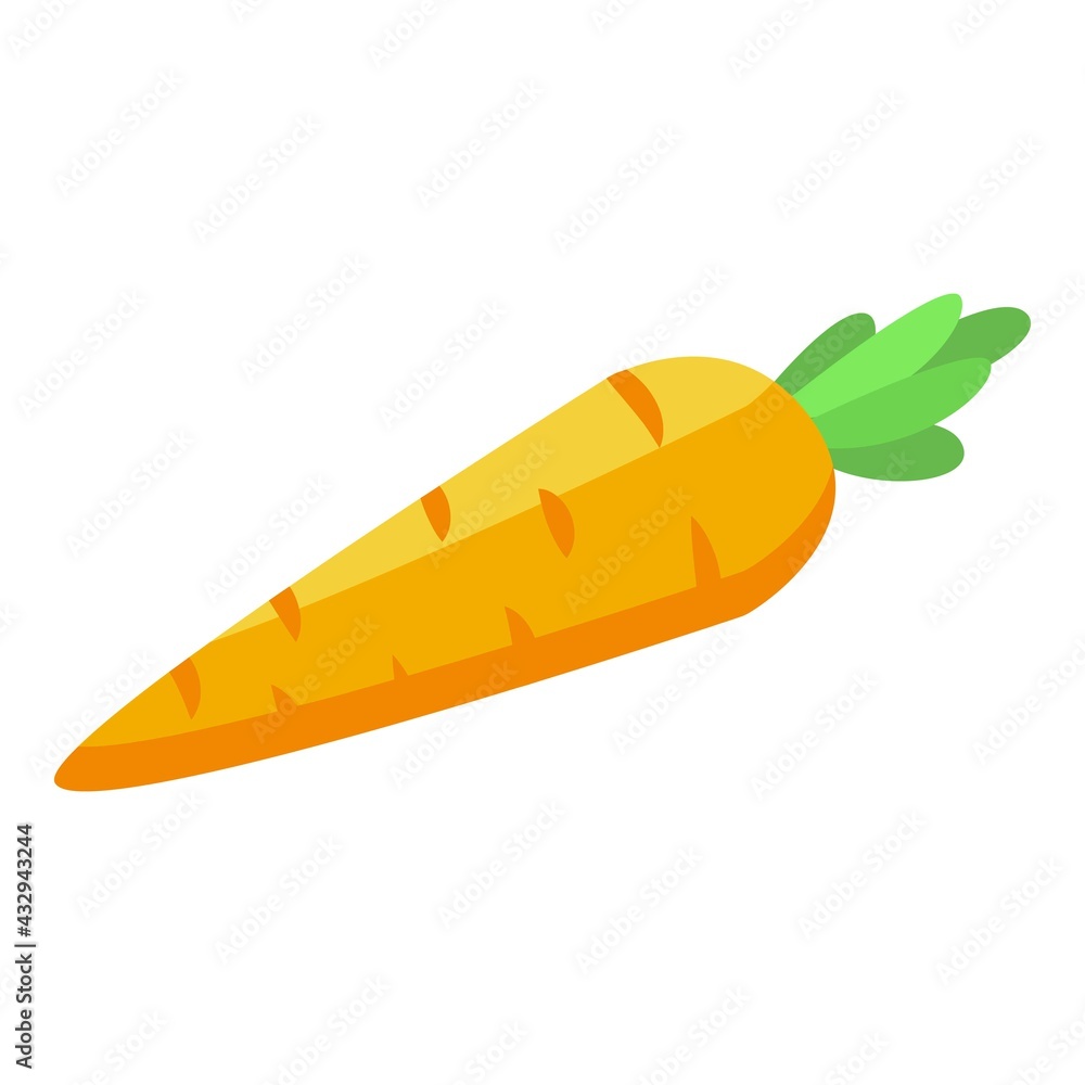Poster wok menu carrot icon. isometric of wok menu carrot vector icon for web design isolated on white back
