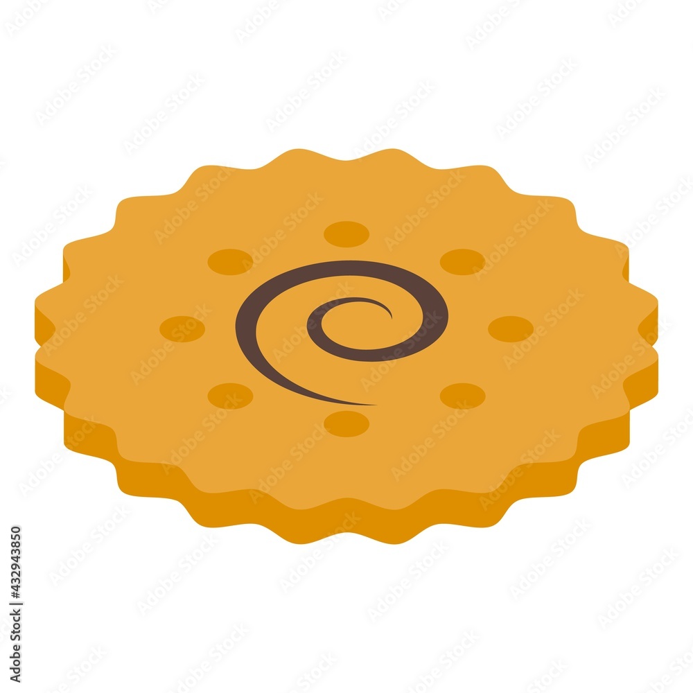 Aufkleber cookie icon. isometric of cookie vector icon for web design isolated on white background